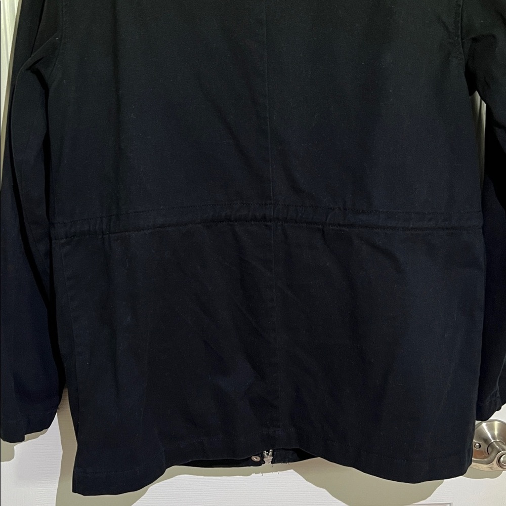 JustFab Black Cinched Waist Utility Jacket | Size Small | Military Style - Picture 6 of 8
